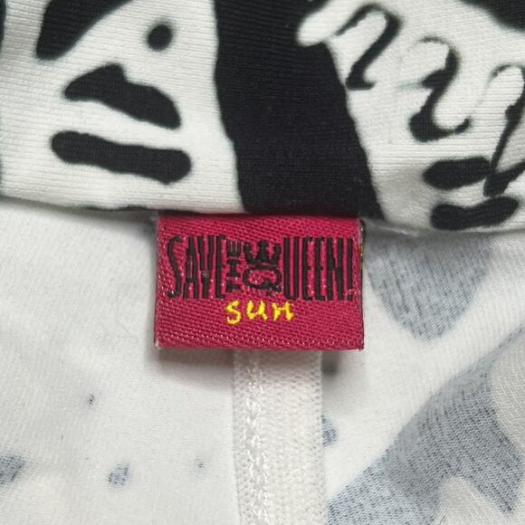 Save the Queen Sun Midi Shift Dress Cowgirl Horse Pop Art Sleeveless Stretch Y2K - Picture 3 of 10